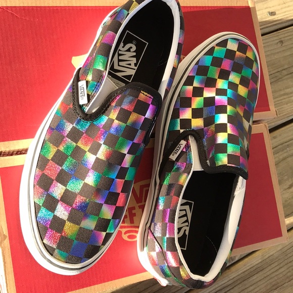 dying checkered vans